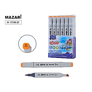 Double-sided sketch marker LINDO, orange