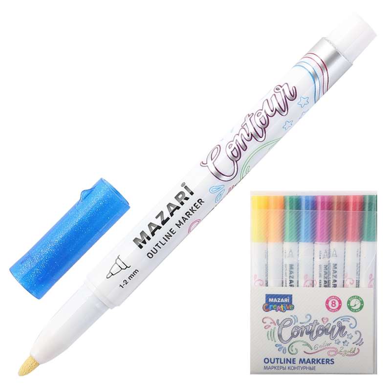Contour Marker Paint Set, 8 Colors