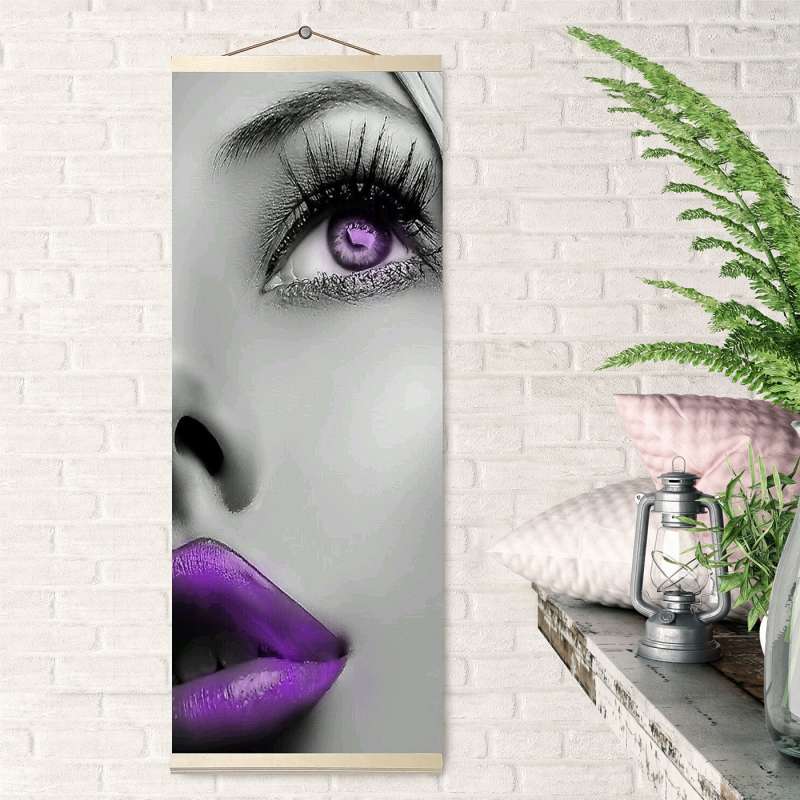 Painting by numbers 35X88 PANEL Violet Eyes 12 colors