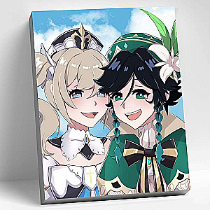 Numbered Painting 30x40 Genshin BARBARA AND VENTI 24 colors