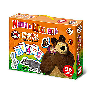 Magnetic cards. Learning to count Masha and the Bear 95 pcs.