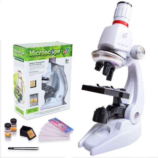 Microscope with accessories ZOOM 100x-1200x
