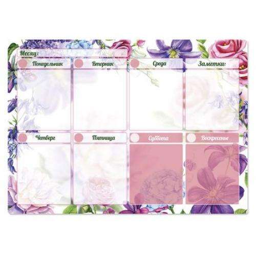 Magnetic Planner. Flowers