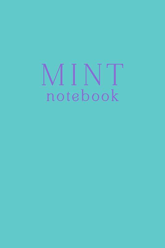 Mint notebook. A5 notebook, 32 sheets.