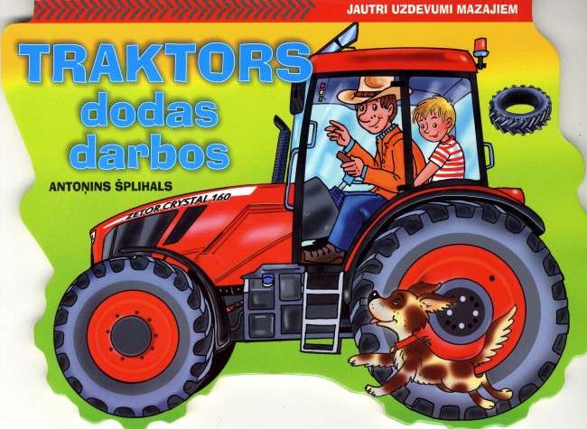 Funny tasks for little ones. The tractor goes to work