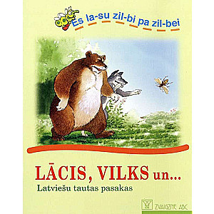 He is reading the tale by syllable. Bear, wolf and ...