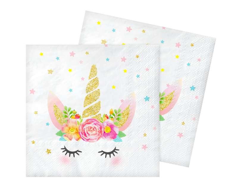 Napkins 33x33cm.20pcs Unicorn