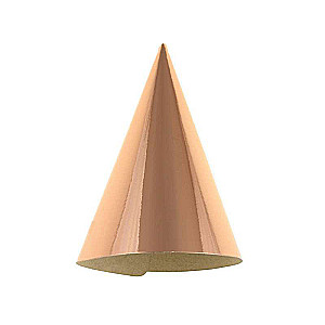 Paper hats 6 pcs Pink metallic