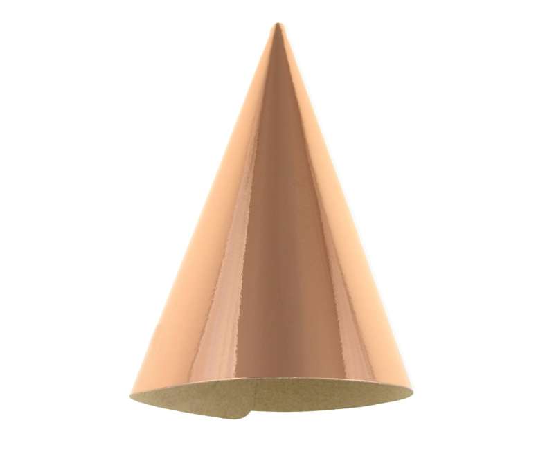Paper hats 6 pcs Pink metallic
