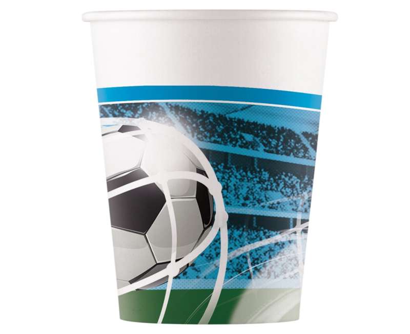 Paper cups 200ml, 8pcs. Soccer Fans