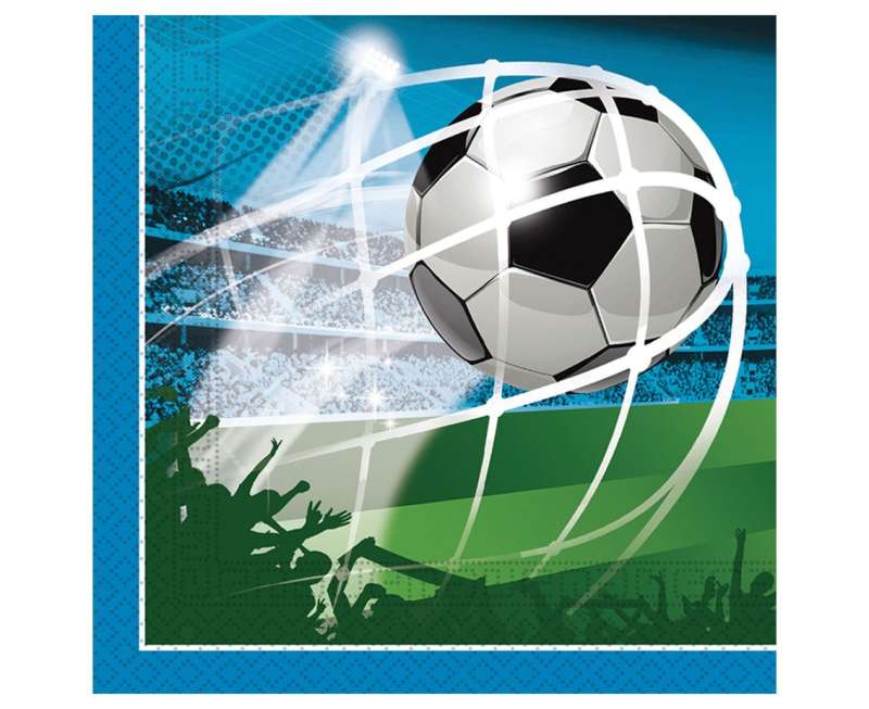 Napkins 33x33cm, 20pcs. Soccer Fans