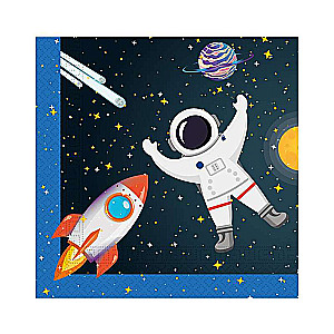 Napkins 33x33cm.20pcs Rocket Space