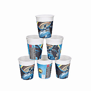 Paper cups 200ml, 8pcs. Batman