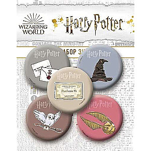 Set of Badges. Harry Potter 5 pcs.