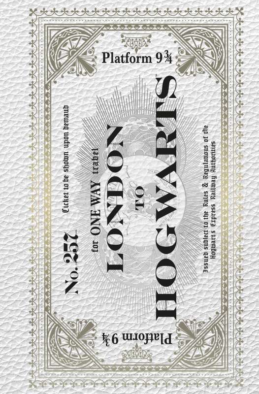 Notebook. Harry Potter. Ticket for the Hogwarts Express