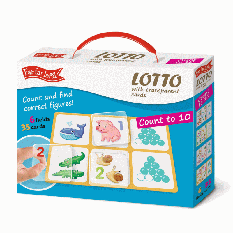 Educational game FAR FAR LAND Lotto - Count to 10