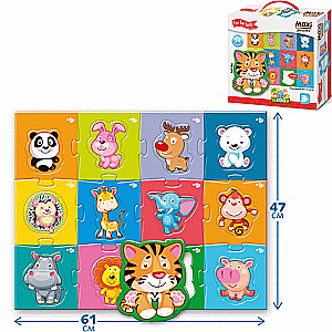 Puzzle Maxi FAR FAR LAND Animals, floor 61x47 cm, 24 pcs.