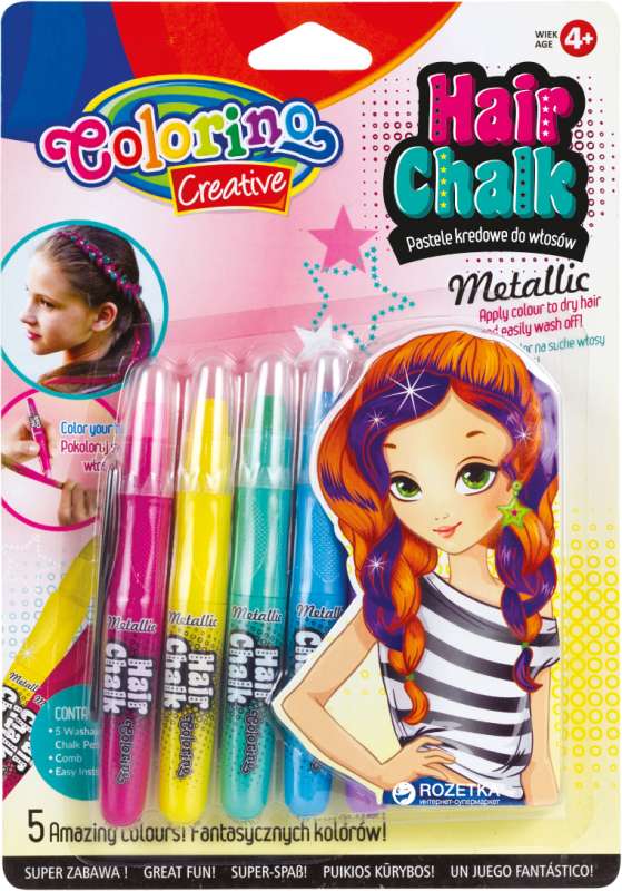 Hair Chalks 5 Metallic Colors COLORINO