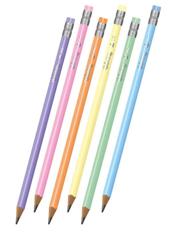 Zīmulis HB ar dzēšgumiju PASTEL COLORINO