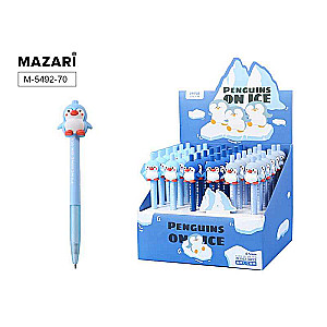 Automatic gel pen PENGUINS, BLUE