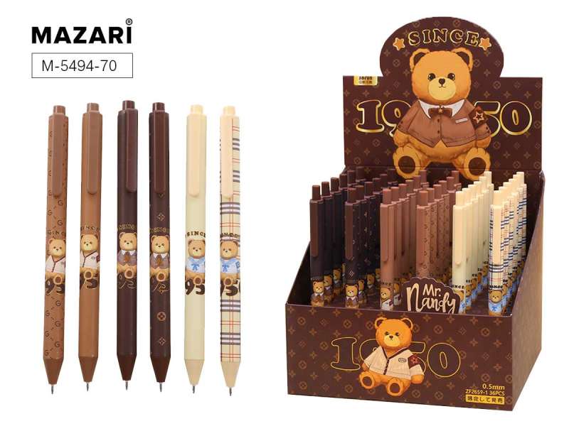 Gel Pen Automatic BEAR2, BLUE