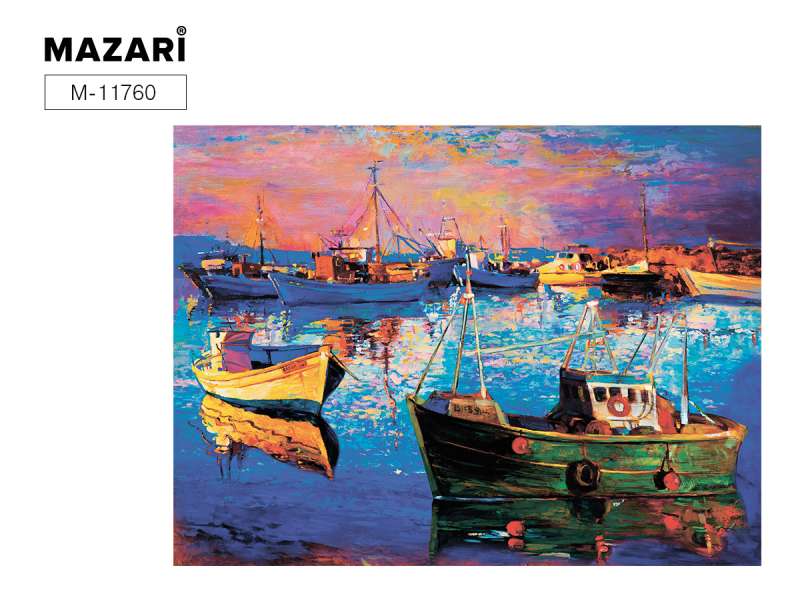 Diamond mosaic BOATS, 40x50 cm, 1 design