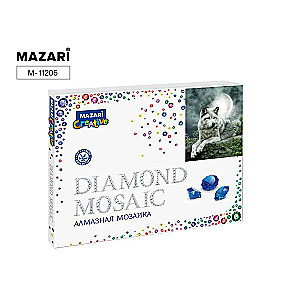 Diamond mosaic LONELY WOLF, 40x50 cm, 1 design