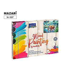 Painting for coloring by numbers on wood 30*40 cm HORSE AND FOAL, 1 design