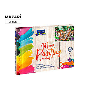 Painting for coloring by numbers on wood 30*40 cm TIGERS, 1 design