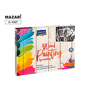 Coloring Picture by Numbers on Wood 40x50 cm GRAY PREDATOR, 1 design