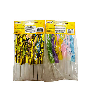 Party Whistles 6 Pieces, Mix