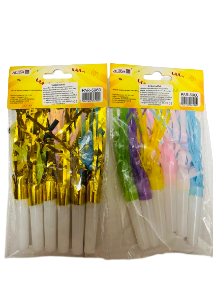 Party Whistles 6 Pieces, Mix