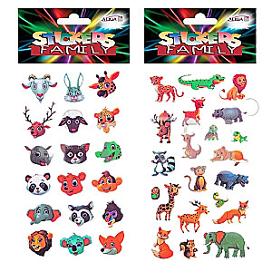 Decor Sticker Animals, mix, 9x16 cm