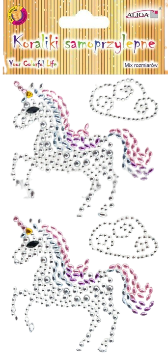 Acrylic Crystal Stickers - Unicorns with Clouds
