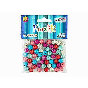 Craft Decor - Beads, Colorful, Mix, 10mm, 60 pcs.