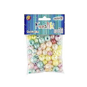 Craft Decor - Beads, Pastel Shades, 60 pcs, Mix