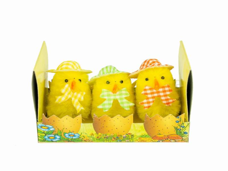 Easter Decor - Chicks, 6cm, 3 pcs.