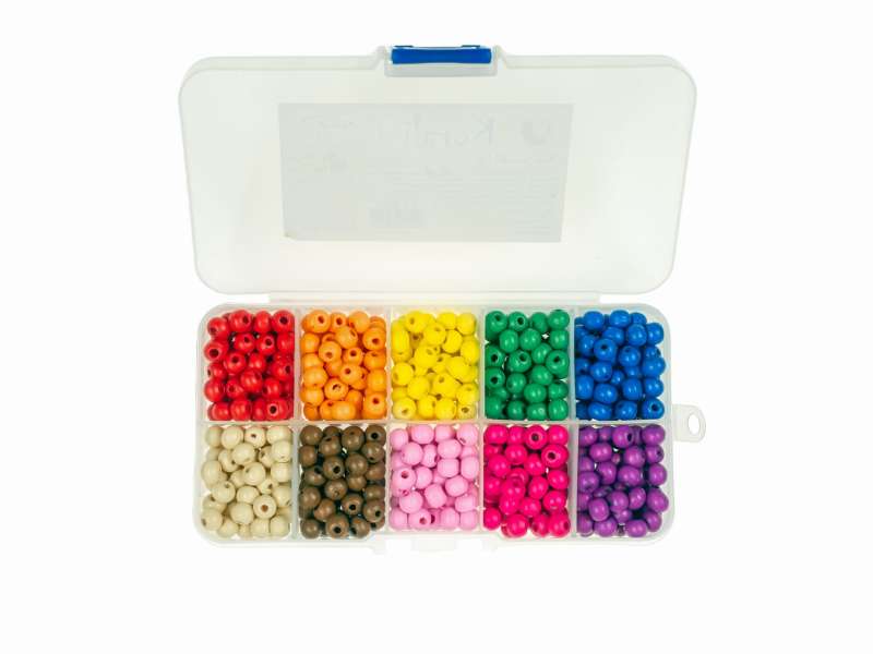 Wooden Bead Set, Box, Mix, 600 pcs.