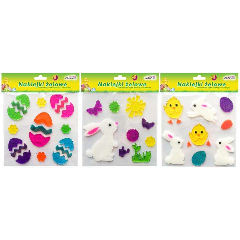 Easter Decor - Gel Window Stickers, Mix, 20x20cm