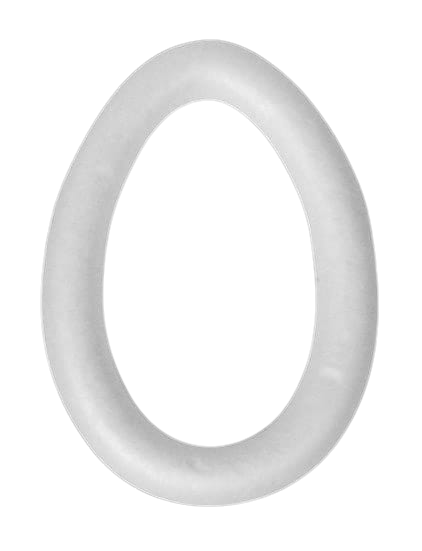 Easter decor - Styrofoam egg 15cm x 10.5cm x 2.5cm, 6 pcs.