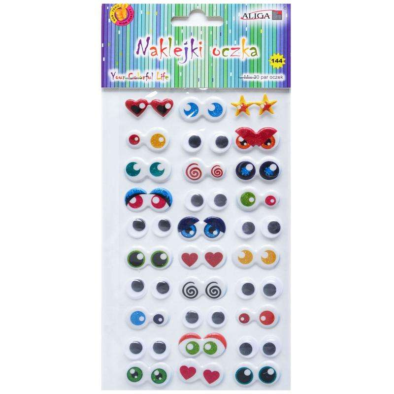 Decor Sticker Eyes, Mix, 30 pcs.