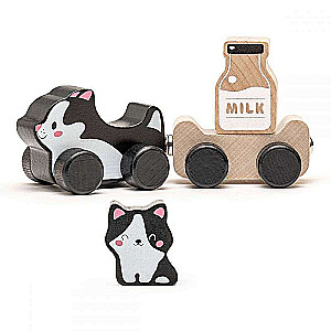 Wooden Train - Kittens 18M+
