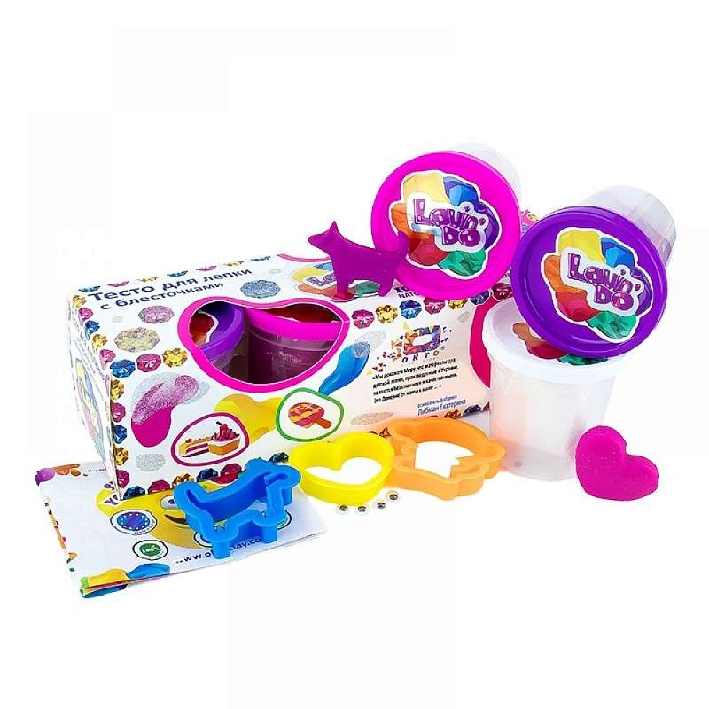 Play Dough Creative Set - Lumi 3 pcs with Glitter
