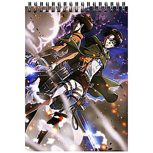 A5 Drawing Sketchbook with Characters from Anime Attack on Titan