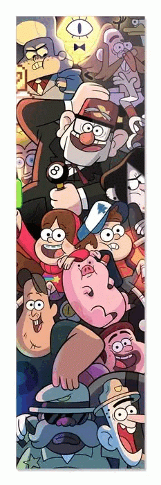 Bookmark with Gravity Falls characters