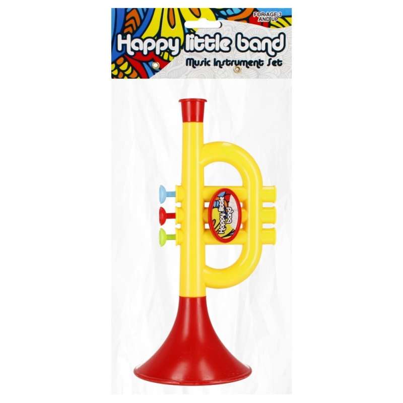 Toy musical trumpet with buttons