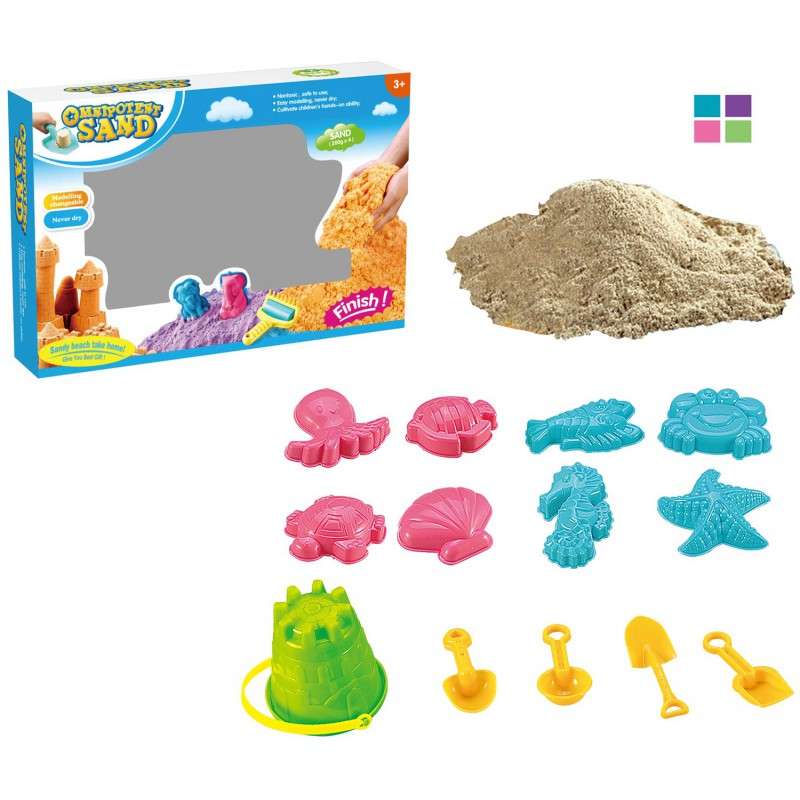 Kinetic sand with molds, 4x200g