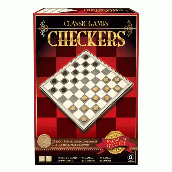 Board Game - Set of Wooden Checkers