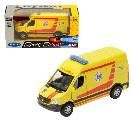 Metal Ambulance Car with Opening Doors 12 cm