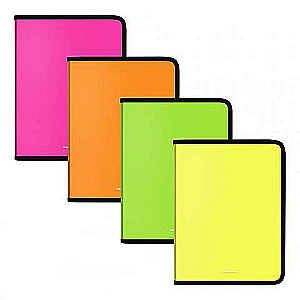 Zipper folder for notebooks made of plastic ErichKrause® Matt Neon, A4, assorted